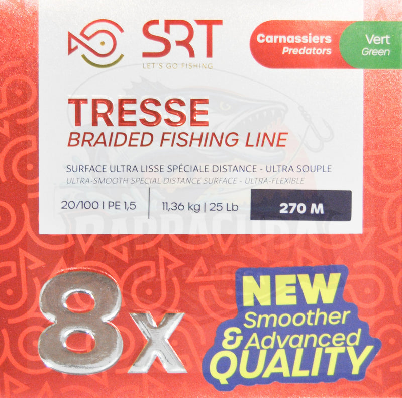 Linha Multifilamento SRT Tresse 8X Moss Green (270m) - Barracuda Pesca