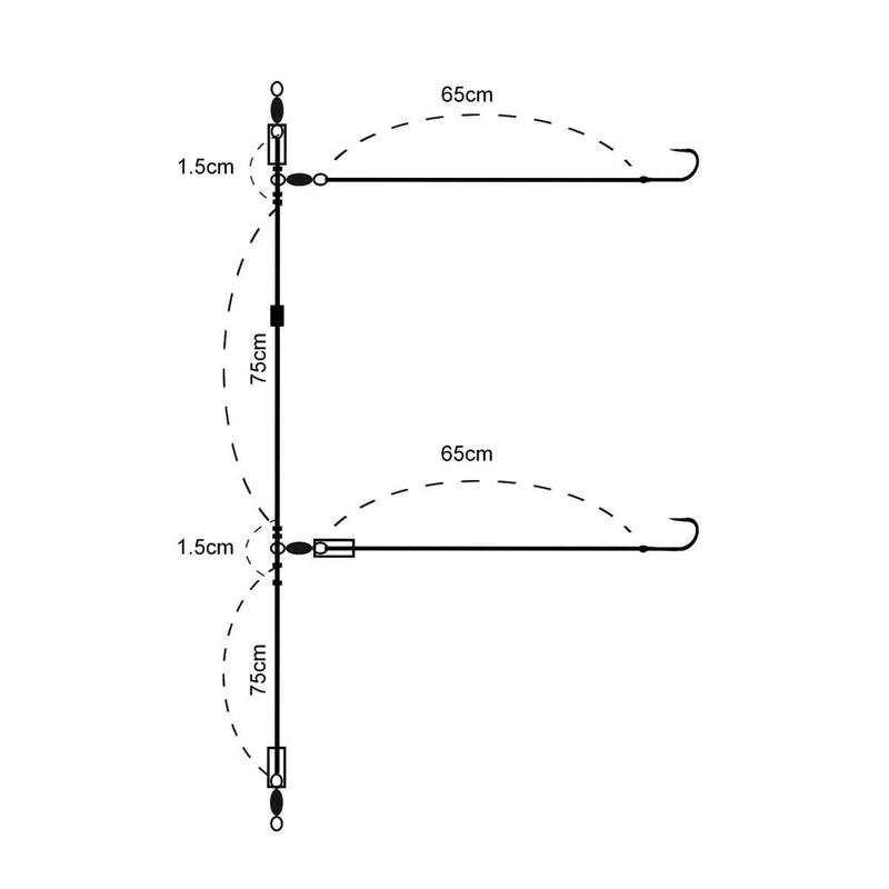 Montagem de Surfcasting Yuki Atlantic Surf Rig 5 - Barracuda Pesca