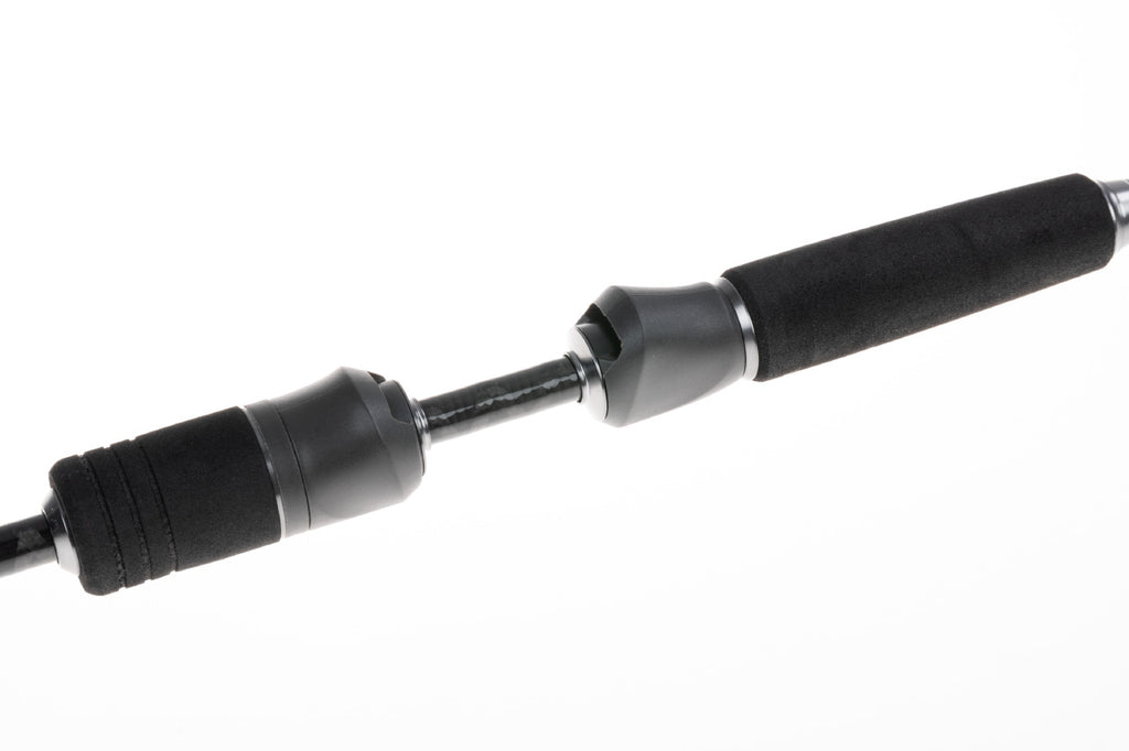 Hart Toro Squid FK73 7'3" - Detalhe do cabo ergonómico compacto com porta-carretos skeleton ultra leve
