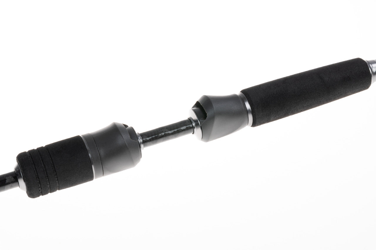 Hart Toro Squid FK73 7'3" - Detalhe do cabo ergonómico compacto com porta-carretos skeleton ultra leve
