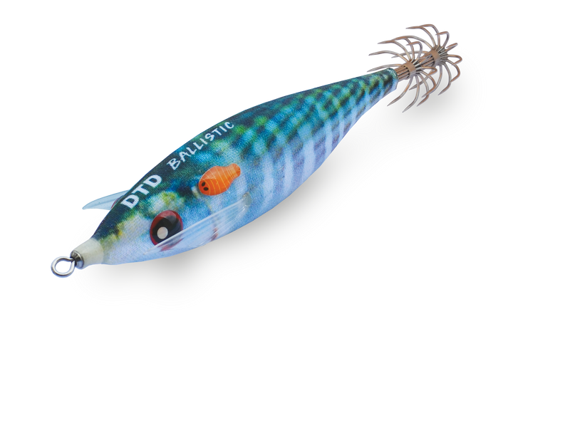 Isca artificial DTD Real Fish Ballistic 3D cor Bonito para pesca de lulas eging