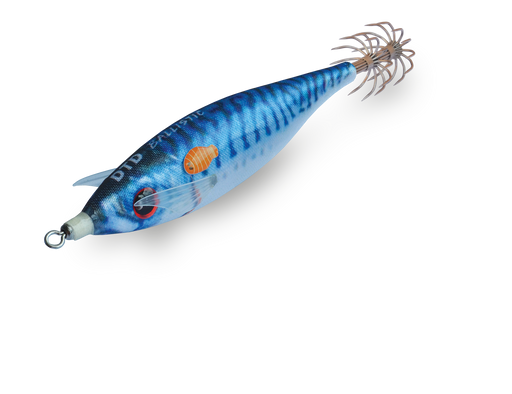 Isca artificial DTD Real Fish Ballistic 3D cor Mackerel Cavala para pesca de lulas eging
