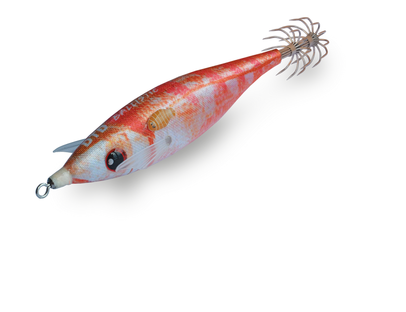Isca artificial DTD Real Fish Ballistic 3D cor Pagrus Pargo para pesca de lulas eging