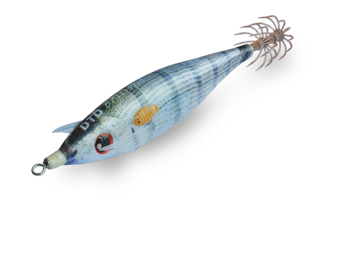 Isca artificial DTD Real Fish Ballistic 3D cor Sargo para pesca de lulas eging