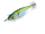 Isca artificial DTD Real Fish Ballistic 3D cor Sugarello Green Carapau Verde para pesca de lulas eging