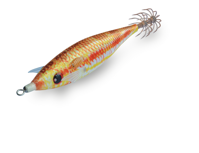 Isca artificial DTD Real Fish Ballistic 3D cor Triglia Salmonete para pesca de lulas eging