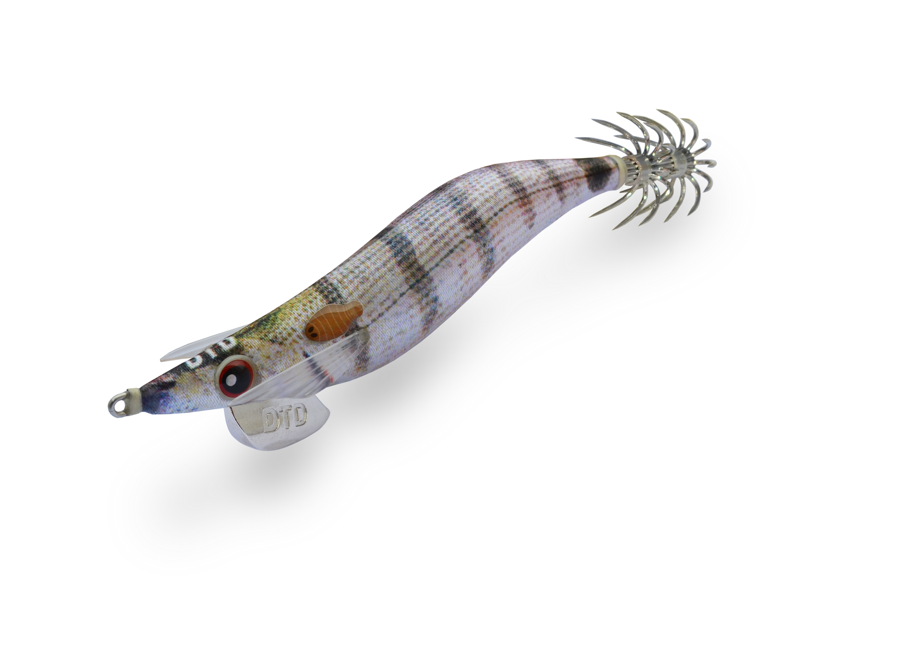 Isca egi DTD Real Fish EGI 2.5 imitação Sargo listras verticais parasita realista EFTTEX 2015