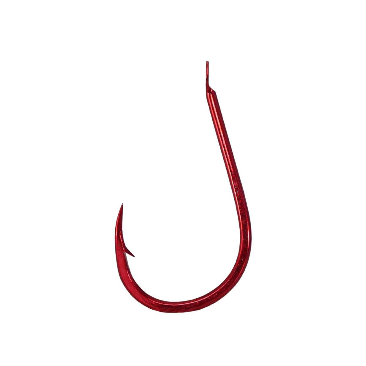  Anzol Yuki RX01 tipo Chinu vermelho em aço de dureza média. Ideal para pesca de grande porte. Apresentação natural do isco. Versatilidade garantida.