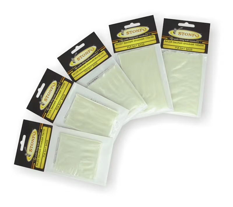 Sacos PVA Stonfo 70x110mm - Sacos Solúveis Carpfishing (Pack 5) - Barracuda Pesca