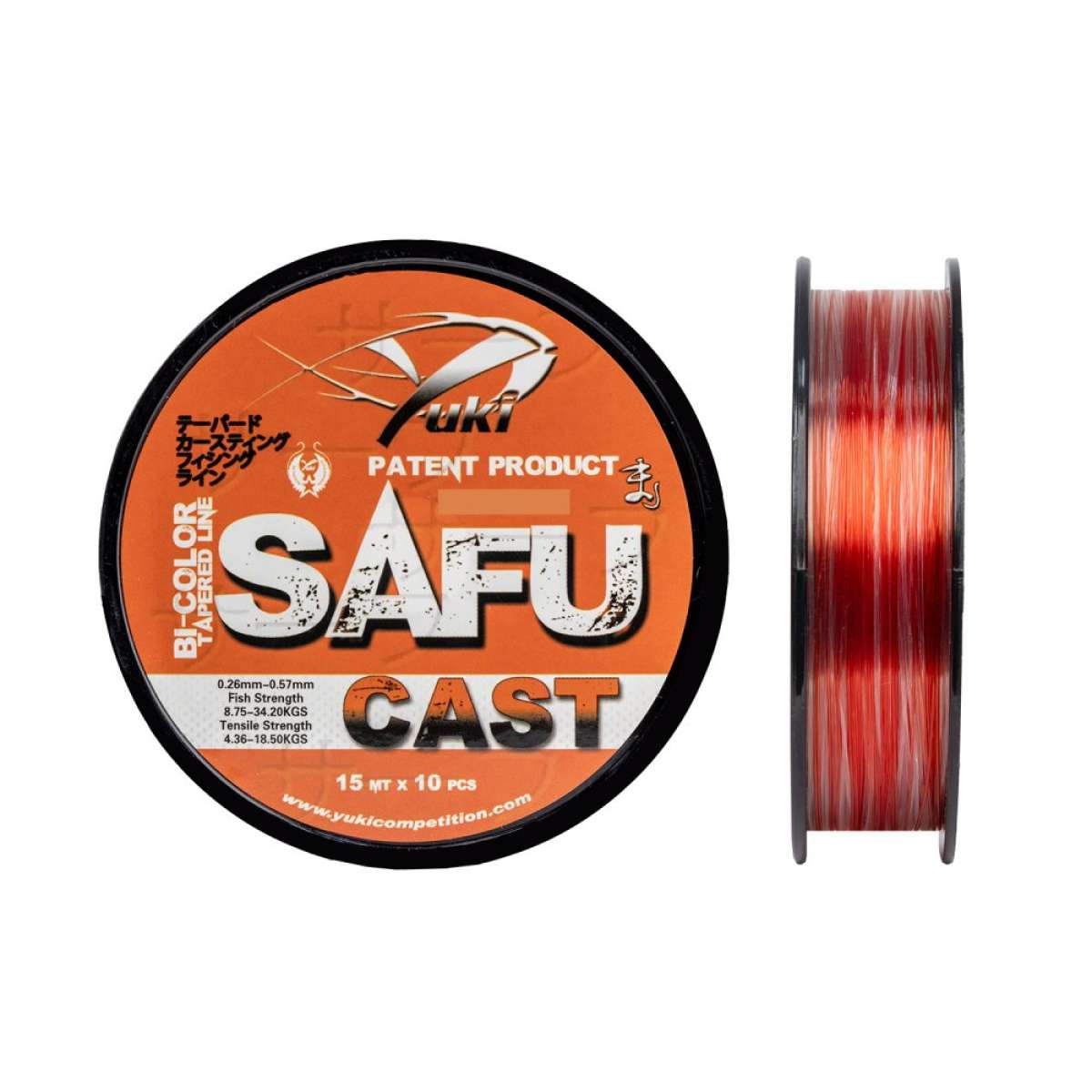 Yuki Safu Cast - Linha Bicolor Cónica Surfcasting 15m (10 unidades)