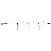 Montagem Yuki Bajo Linea Boat 5 Heavy — diagrama estrutura: 3 estralhos 20cm espaçados 40cm