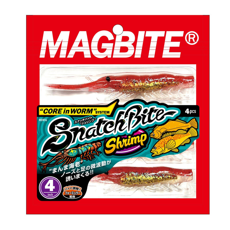 Vinil Magbite Snatchbite Shrimp 4" / 10cm (MBW06) - Barracuda Pesca