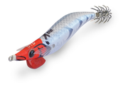 Isca egi DTD X EGI 3.0 cor Red Head cabeça vermelha padrão lateral branco UV reativo barbatanas silicone