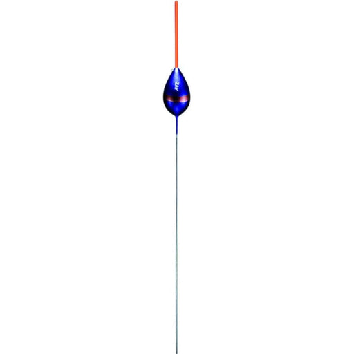 Zay - Boia técnica para competição com corpo azul metalizado, antena laranja e quilha em fibra de carbono para águas calmas